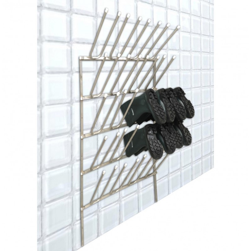 SUPORTE DE AÇO INOX. PARA BOTAS 20 PARES