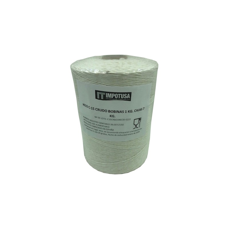 1 KG WITTE POLYESTER SPOEL OM VLEES...