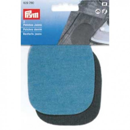 PARCHE VAQUERO AZUL 9x8 cm. 2 uds.