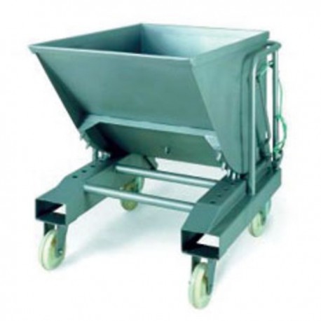 EDELSTAHLBEHÄLTER MIT FAHRRÄDERN 600 L