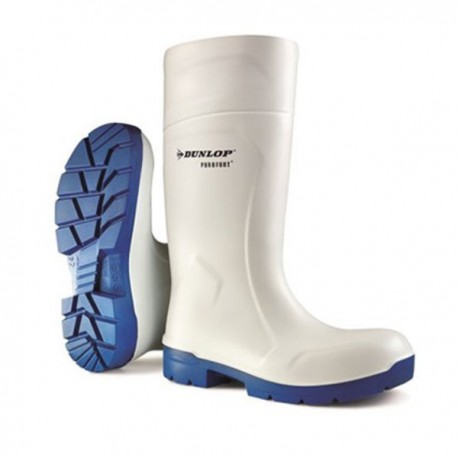 BOTA BLANCA AZUL CON PUNTERA DUNLOP -...