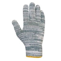 GRAY COTTON POLYESTER GLOVES