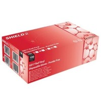 RED VINYL GLOVES GD17 100...