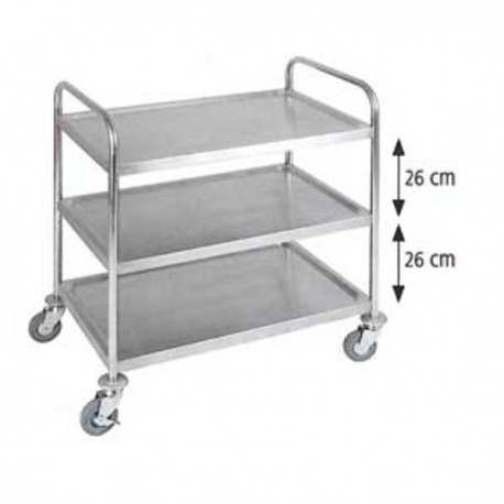 STAINLESS STEEL 3-LEVEL SERVICE...